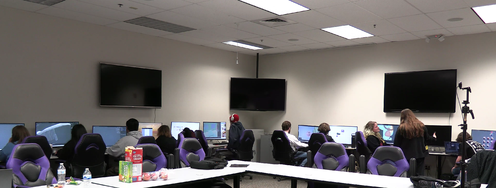 Game developers working at Butler Community College